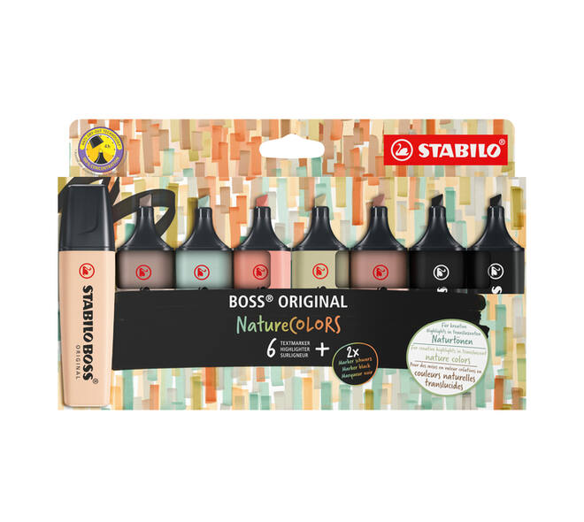 Markeerstift STABILO Boss 70/8 nature colors etui à 8 stuks