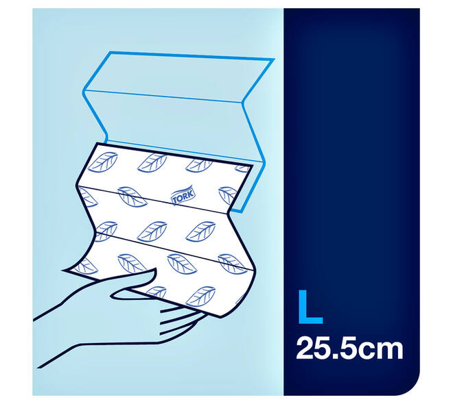 Handdoek Tork H2 Xpress Advanced multifold 2-laags 212x255mm 21x180 vel wit 120398