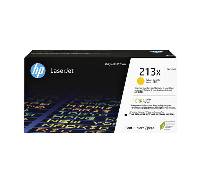Tonercartridge HP W2132X 213X geel