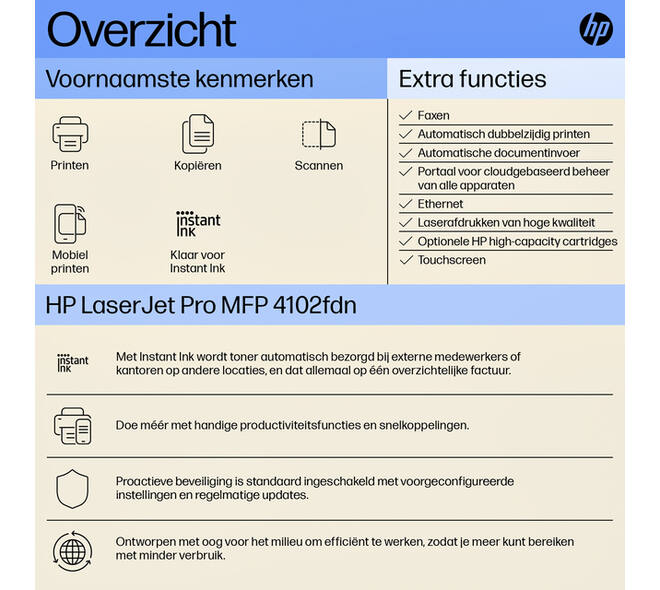 Multifunctional Laser printer HP laserjet 4102fdn