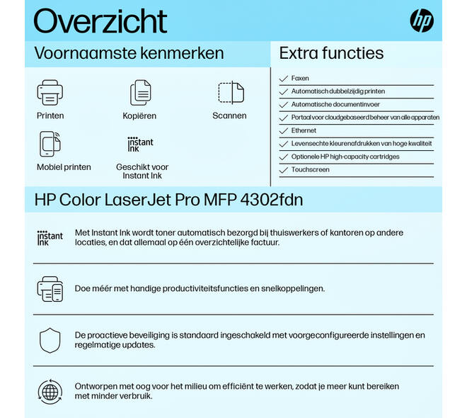 Multifunctional Laser printer HP Color LaserJet 4302fdn