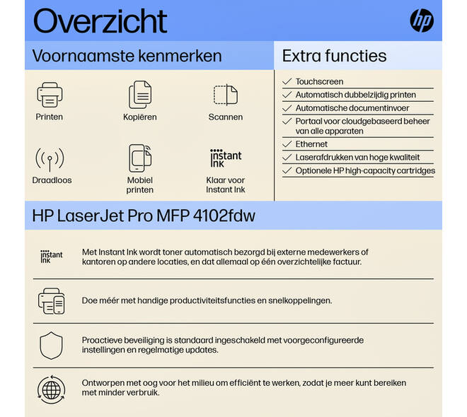 Multifunctional Laser printer HP laserjet 4102fdw