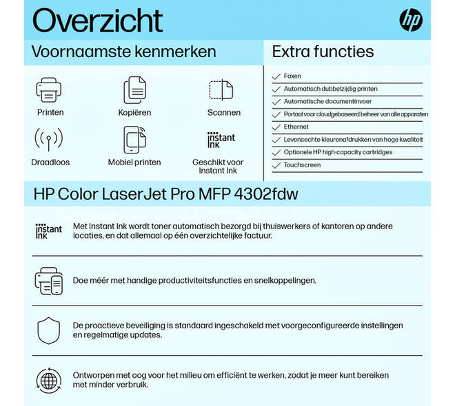Multifunctional Laser printer HP Color LaserJet 4302fdw