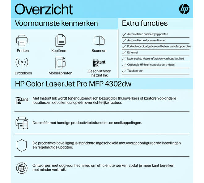 Multifunctional Laser printer HP Color LaserJet 4302dw