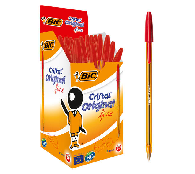 Balpen Bic Cristal fijn rood