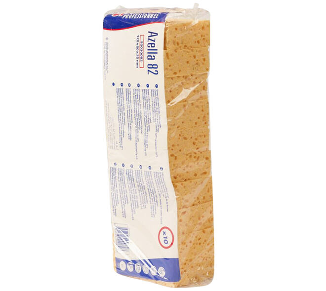 Spons Spontex Azella 82 viscose glazenwassersspons 120x80x35mm 10 stuks