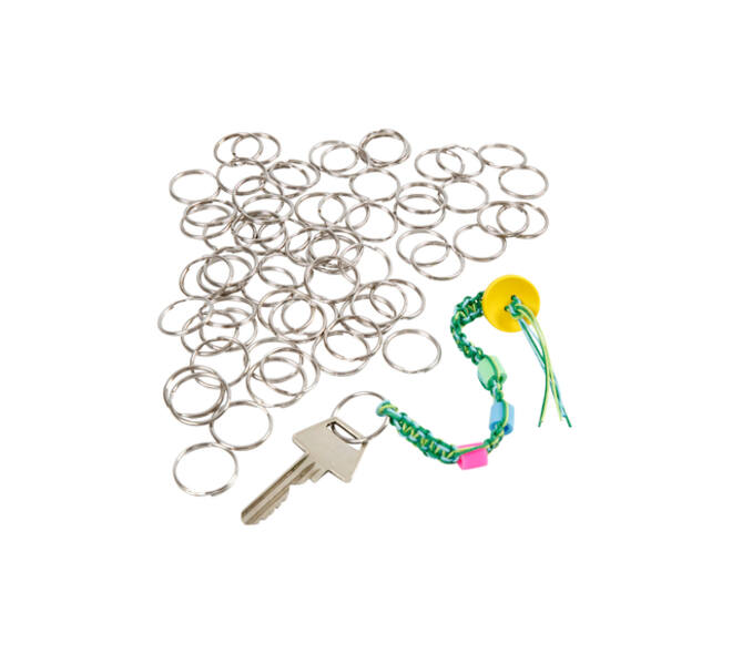 Sleutelring Creativ Company zilverkleurig 25mm 100 stuks