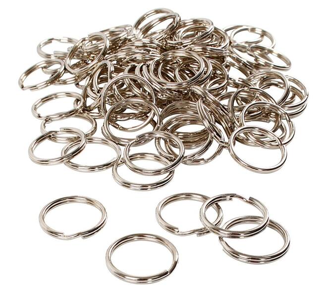 Sleutelring Creativ Company zilverkleurig 25mm 100 stuks