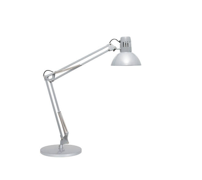 Bureaulamp MAUL Study voet excl.LED lamp E27 zilver