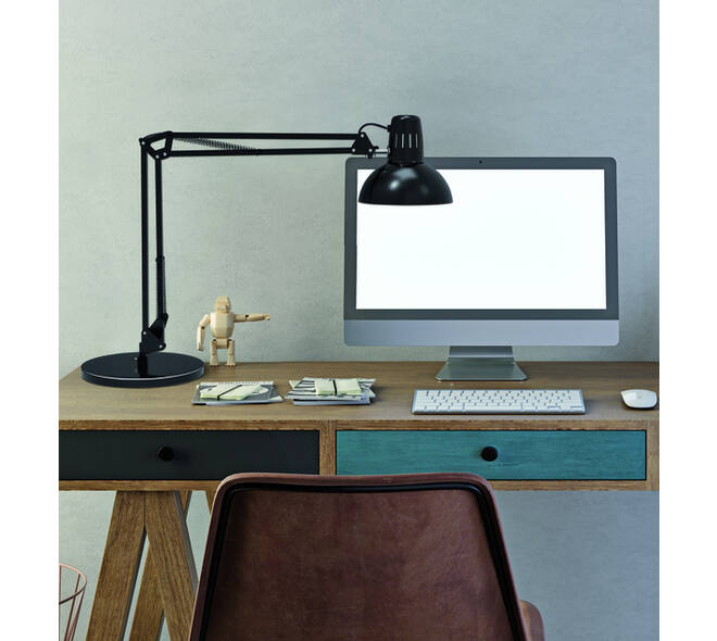 Bureaulamp MAUL Study voet excl.LED lamp E27 zwart