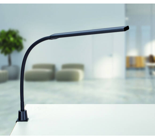 Bureaulamp MAUL Pirro LED dimbaar tafelklem zwart