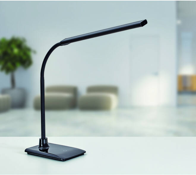 Bureaulamp MAUL Pirro LED dimbaar met voet zwart