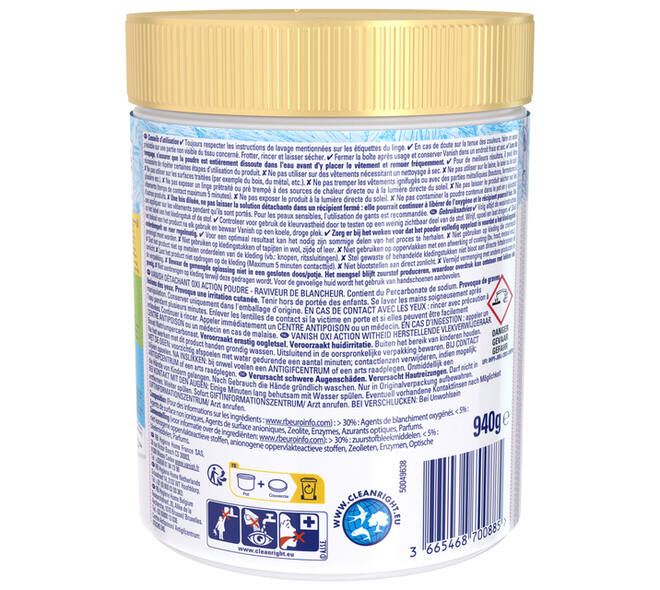 Wasbooster Vanish Oxi Action Whitening poeder 940g