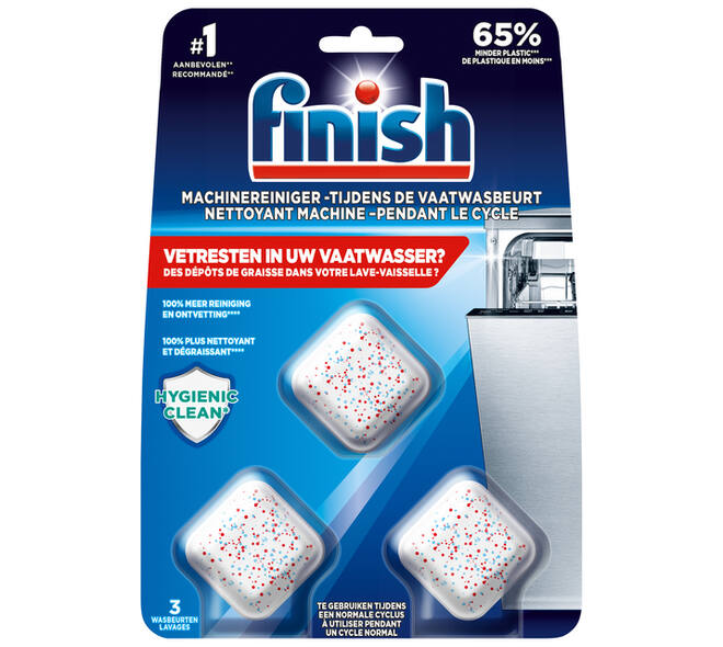Vaatwasmachine-reiniger tabs Finish 3 stuks