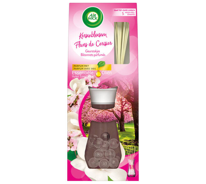 Geurstokjes AirWick Reeds Essential Oil kersenbloesem 33ml