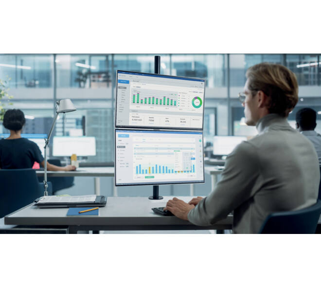 Monitorarm Kensington dubbele verticale bevestiging