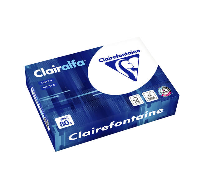Kopieerpapier Clairefontaine Clairalfa A5 80gr wit 500 vel