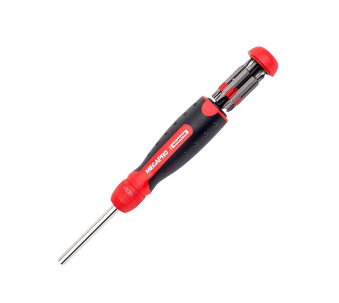 Schroevendraaier Megapro Ratcheting met 13 bits zwart