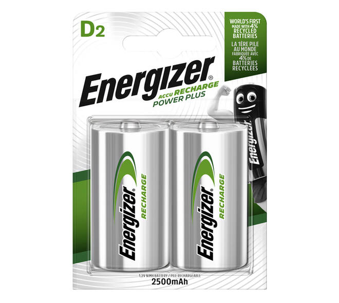 Batterij oplaadbaar Energizer 2x D 2500mAh