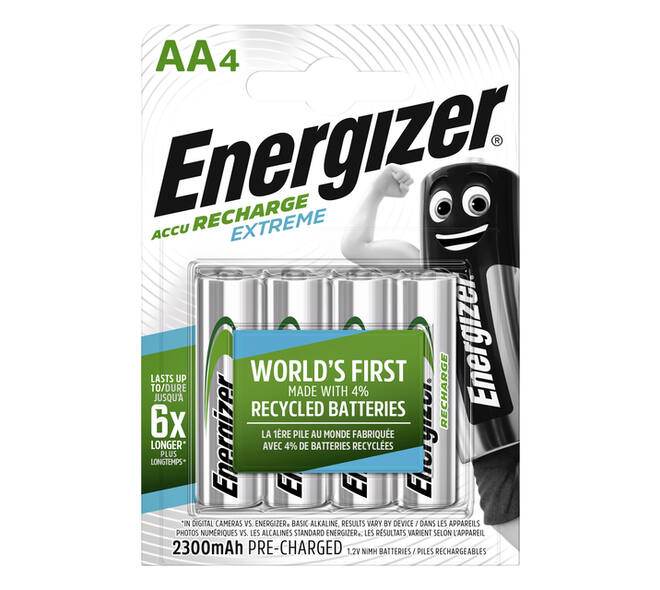 Batterij oplaadbaar Energizer 4x AA 2300mAh