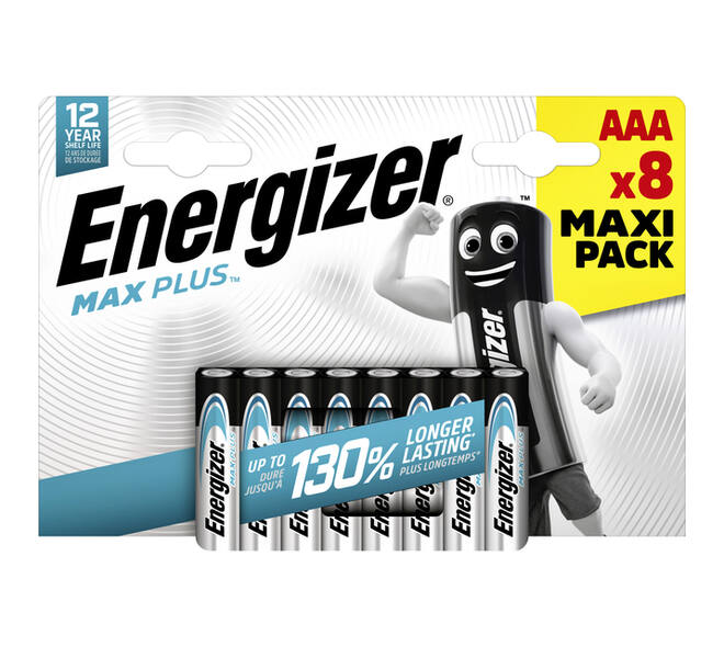 Batterij Energizer Max Plus 8x AAA alkaline