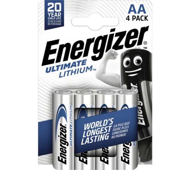 Batterij Energizer Ultimate Lithium 4x AA