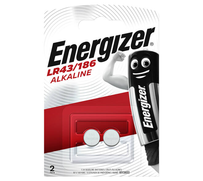 Batterij Energizer knoopcel 2x LR43 alkaline
