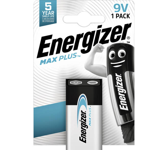 Batterij Energizer Max Plus 1x 9v alkaline