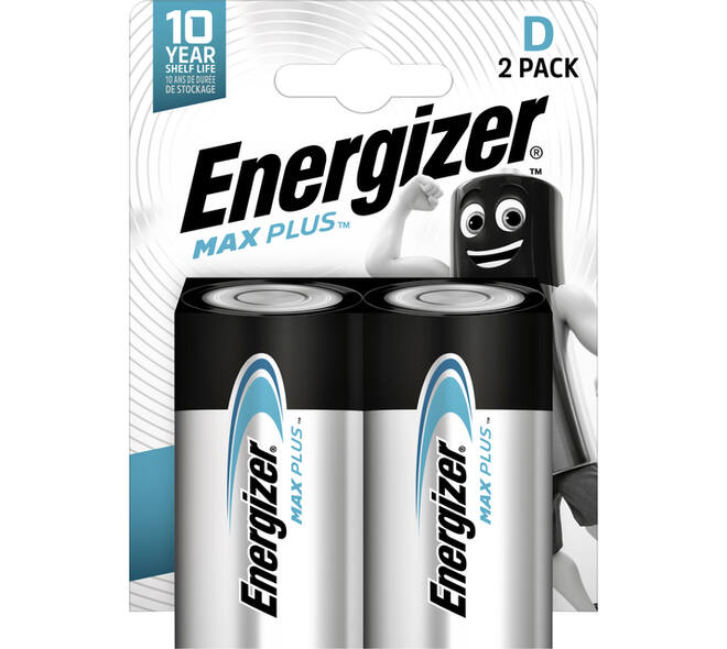 Batterij Energizer Max Plus 2x D alkaline