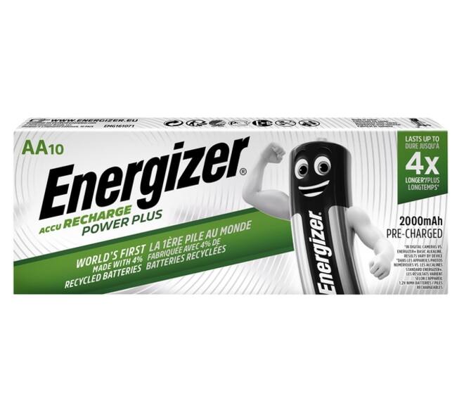 Batterij oplaadbaar Energizer 10x AA 2000mAh