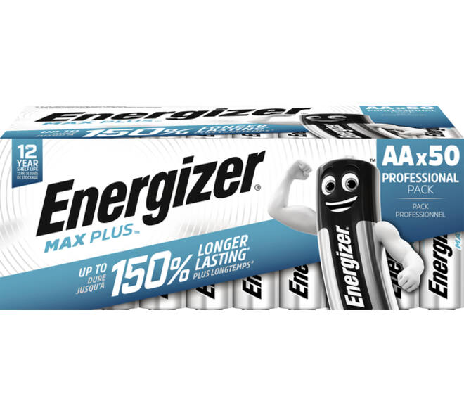 Batterij Energizer Max Plus 50x AA alkaline
