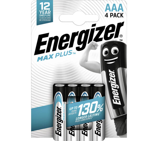 Batterij Energizer Max Plus 4x AAA alkaline