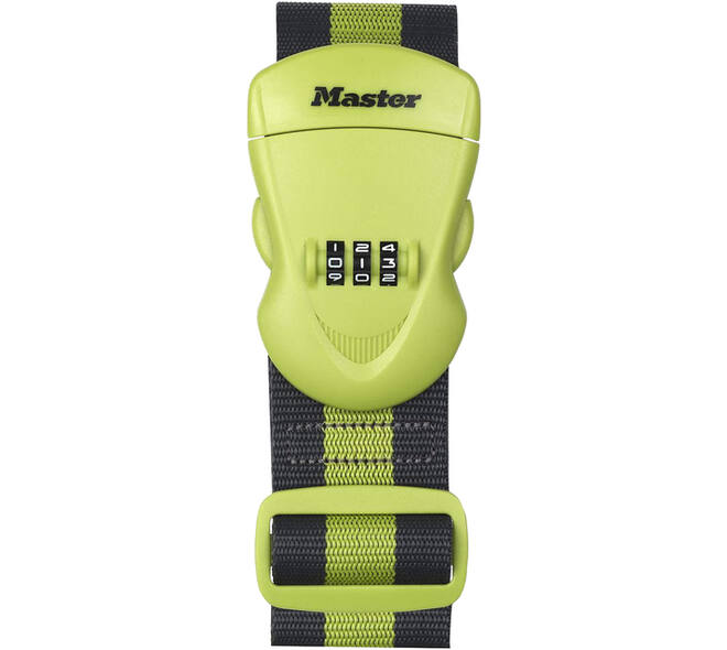 Kofferriem Master Lock cijferslot groen/zwart