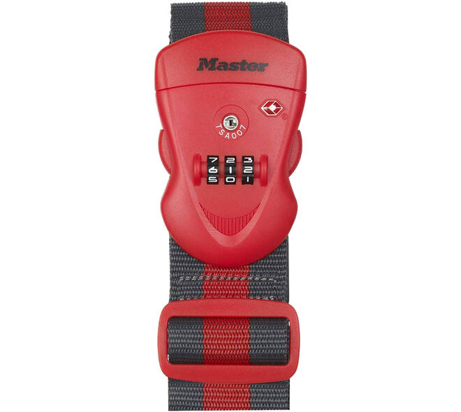 Kofferriem Master Lock TSA Rood/Zwart