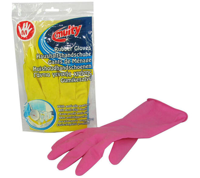 Huishoudhandschoen Multy latex Medium assorti