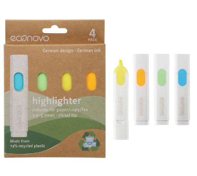 Markeerstift Econovo assorti blister à 4 stuks