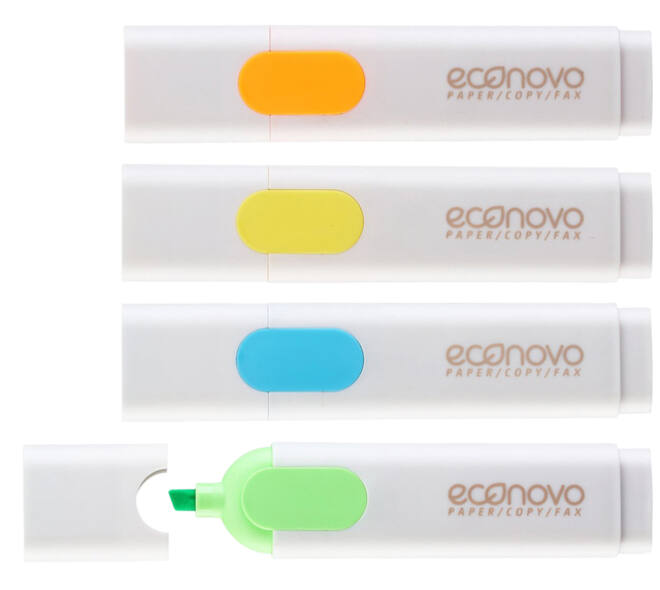 Markeerstift Econovo assorti blister à 4 stuks