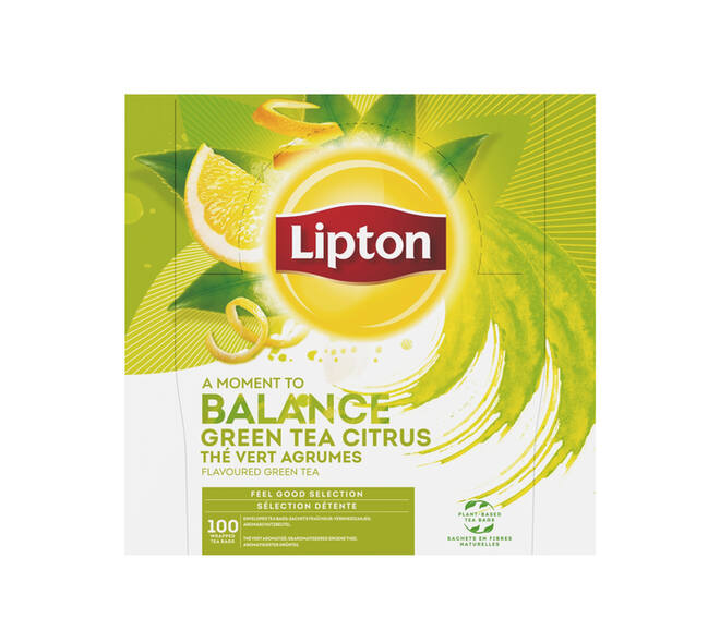 Thee Lipton Balance green tea citrus 100x1.5gr