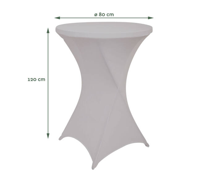 Tafelrok BRASQ voor statafel 80cm grijs