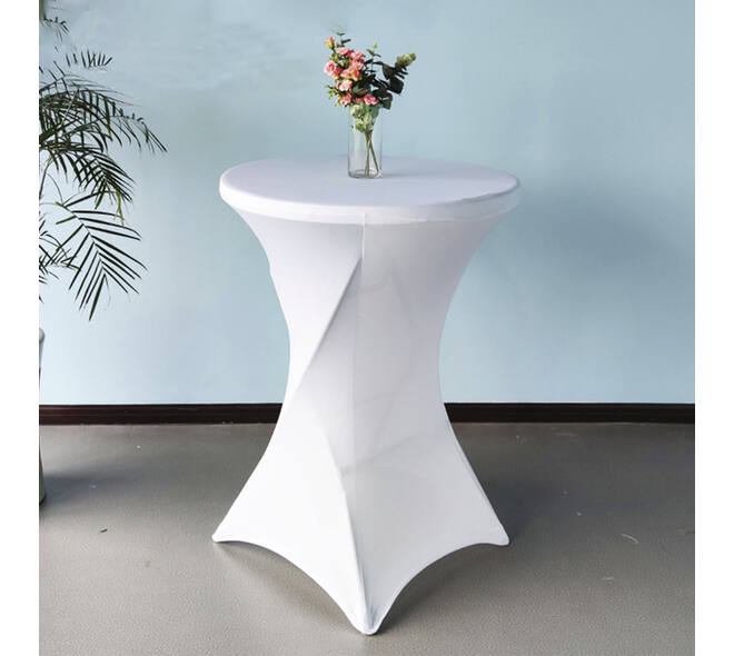 Tafelrok BRASQ voor statafel 80cm wit