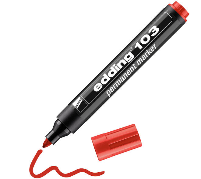 Viltstift edding 103 rond medium rood