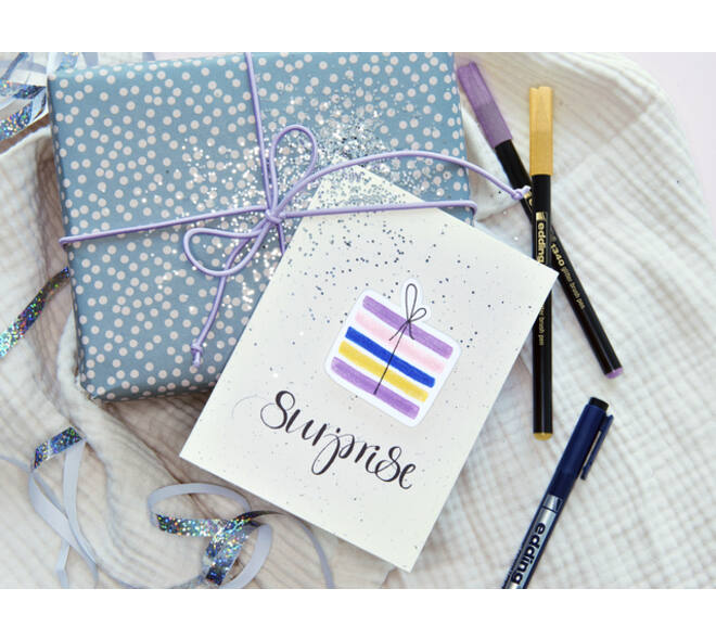 Brushpen edding 1340 glitter assorti set à 10 stuks