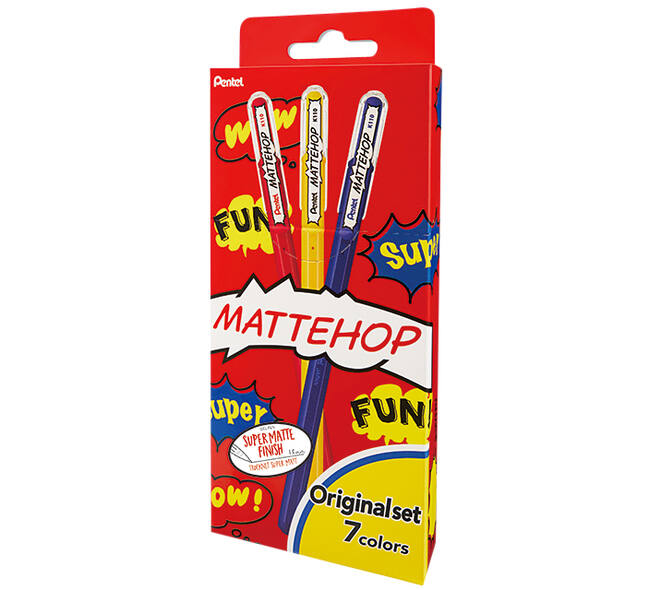 Gelschrijver Pentel K110 Mattehop  Fun Original M ass blister à 7st