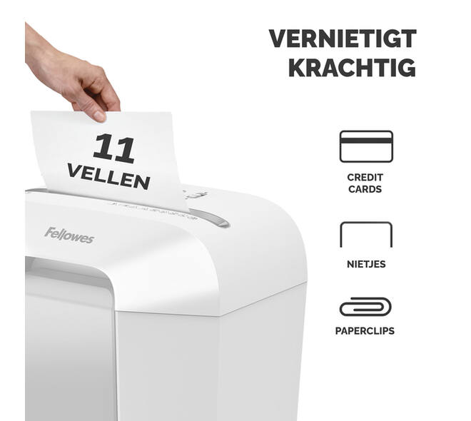 Papiervernietiger Fellowes Powershred LX70 snippers 4x40mm wit