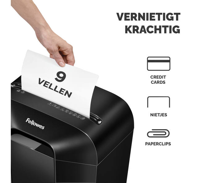 Papiervernietiger Fellowes Powershred LX50 snippers 4x37mm zwart