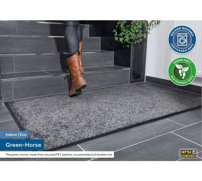 Inloopmat Green-Horse Indoor Pro 85x150cm zwart