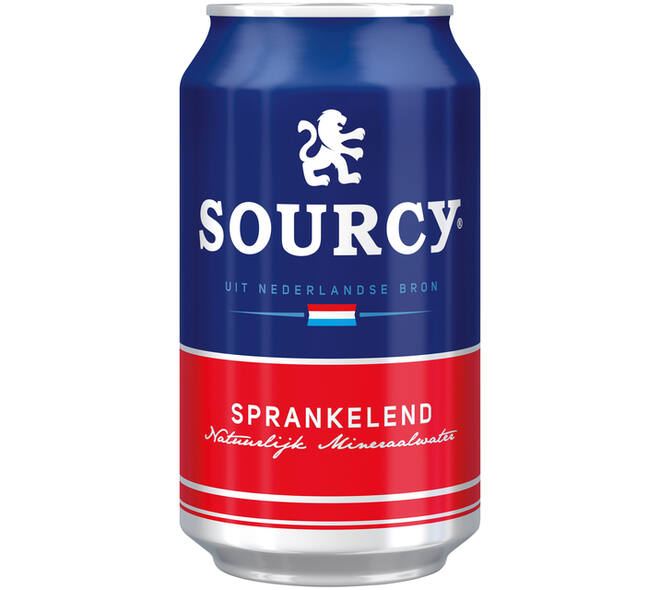 Water Sourcy rood blik 330ml