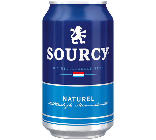 Water Sourcy blauw blik 330ml