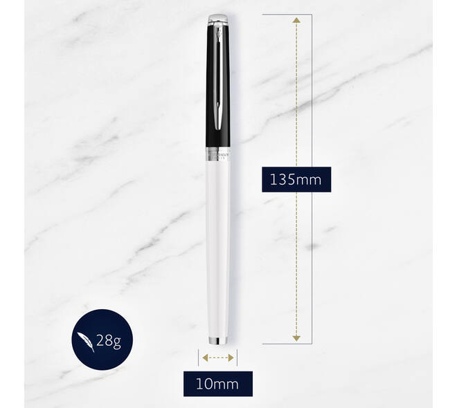 Vulpen Waterman Hémisphère Colour Blocking black en white CT fijn