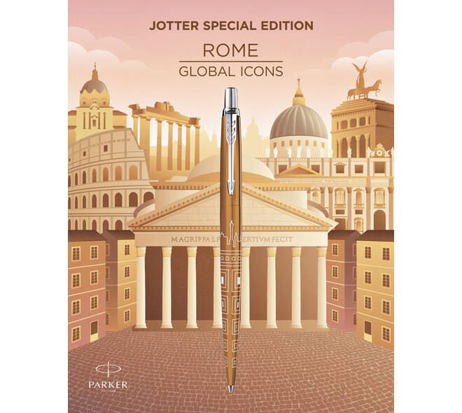 Balpen Parker Jotter special edition Rome bronze CT medium